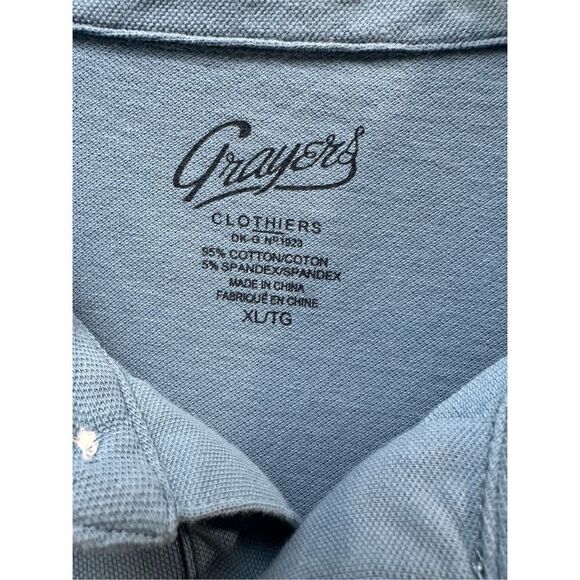 Grayers men’s short sleeve blue polo size XL TG #29-0742 - Picture 3 of 5